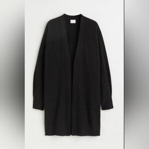 H&M Long Black Open Cardigan